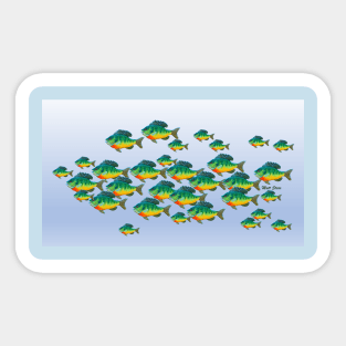 Bluegill school Sticker